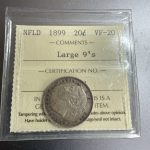 1899 20 cent Large 9's ICCS