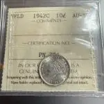 1942C 10 Cent ICCS AU-58