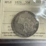 1874 50 cent ICCS F-12