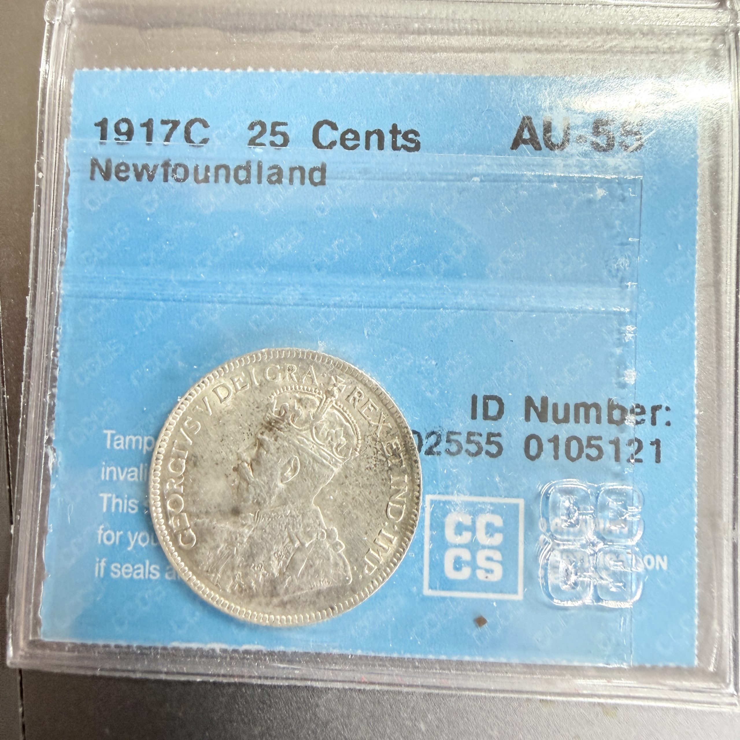 IMG_4814 1917c 25 Cent CCCS AU-55 - Image 1